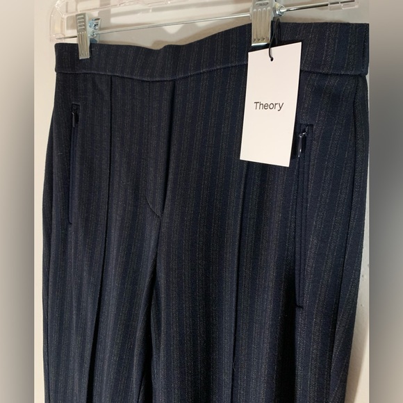 🖤 NWT Theory Pull-On Demetria Pale Stripe Knit Pants 🖤 - Picture 4 of 8